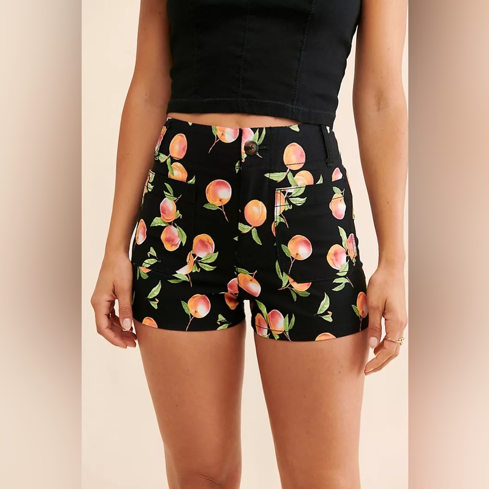 New Maeve x Anthropologie Colette Peach Printed Shorts sz 27 / 26 *READ*